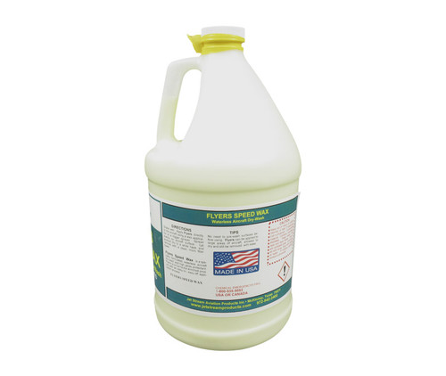 JET STREAM® FSWG1 FLYERS SPEED WAX™ Pale Yellow Carnuba Enriched Waterless Aircraft Dry-Wash - Gallon Jug