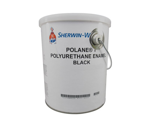 POLANE® F63TXB9629-4311 Flat Black Polyurethane Enamel Paint - Gallon Can