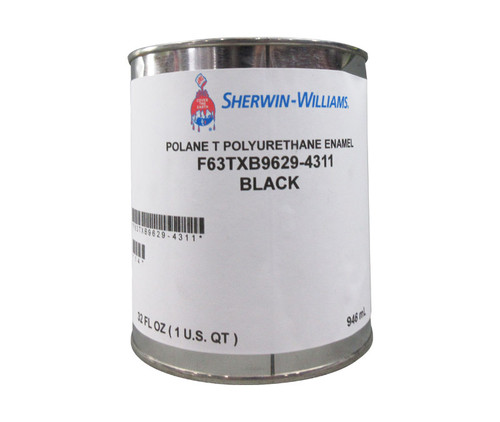 POLANE® F63TXB9629-4311 Flat Black Polyurethane Enamel Paint - Quart Can