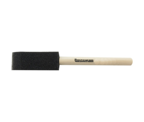 GAM™ BF05011 Wood Handle 1" Black Foam Chiseled Paint Brush