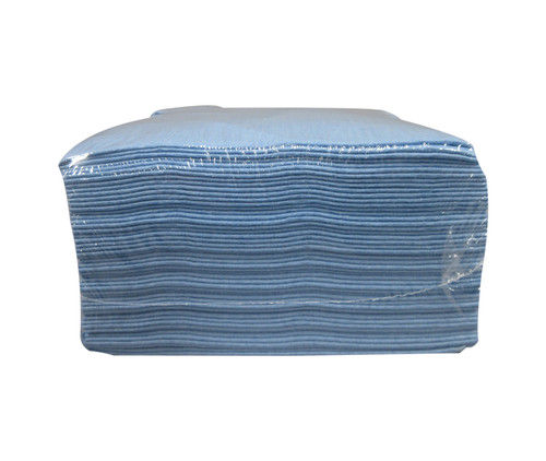 Sontara® MP1213BG Blue 12" x 13" 1/4 Folded Multipurpose Shop Towel - 50-Wipe Bag