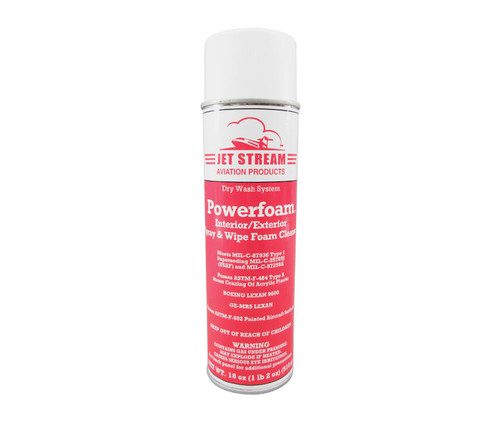 JET STREAM® PF12 POWERFOAM™ Interior/Exterior Spray & Wipe Foam Dry Wash System - 19 oz Aerosol Can