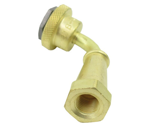 Dill Air Controls SK-2043-C Copper 1/8" NPT Female - 5,000 PSI Gooseneck High-Pressure Hose Coupling