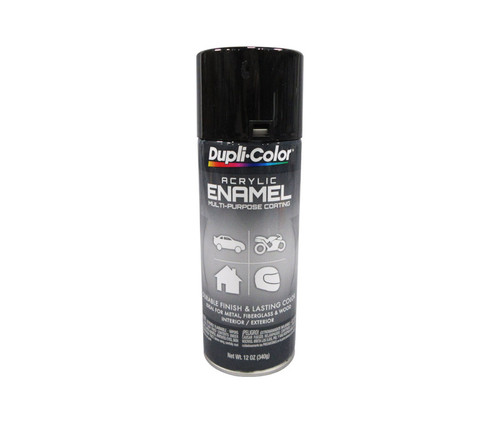 DUPLI-COLOR® DA1600 Gloss Black (OSHA Black) Multi-Purpose Acrylic Enamel Paint - 340 Gram (12 oz) Aerosol Can