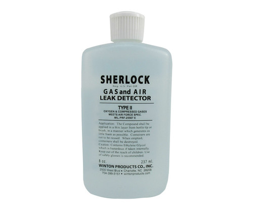 Sherlock T2-8S Type II Oxygen & Compressed Gas Leak Detector - 8 oz Squeeze Bottle