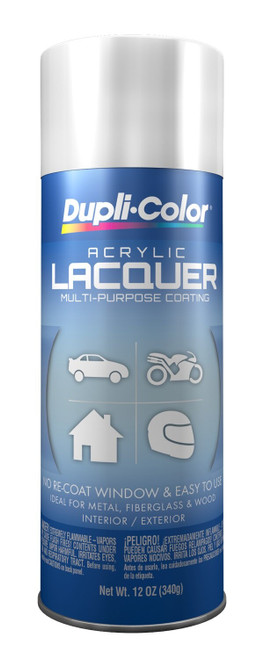 DUPLI-COLOR® DAL1675 Gloss White Multi-Purpose Acrylic Lacquer Paint - 340 Gram (12 oz) Aerosol Can