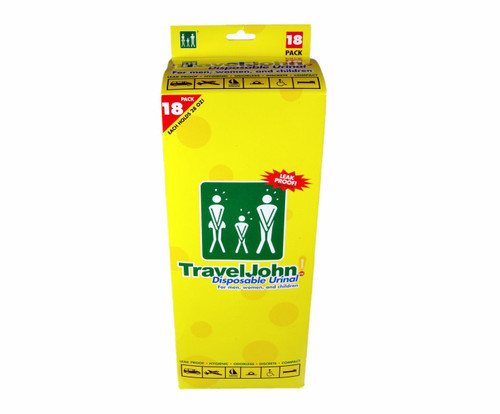 TravelJohn™ 66892 Disposable Urinals Deluxe - Pack of 18