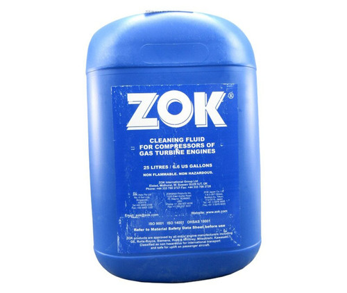 ZOK® 27 Concentrate Yellow MIL-PRF-85704C Spec Gas Turbine Compressor Cleaning Fluid - 6.6 Gallon Pail