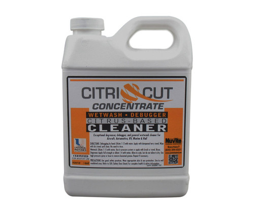 Nuvite® CitriCut® Concentrate Citrus-Based Biodegradable Heavy-Duty Aircraft Degreaser - Quart Bottle