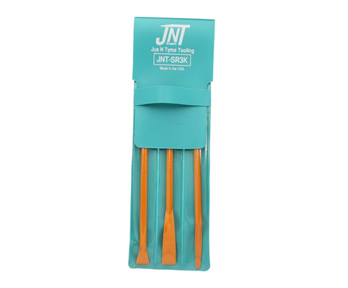 Jus N Tyme JNT-SR3K Orange 7" Nylon Plastic 3-Piece Sealant Smoothing Spreader/Spatula Kit - 10 Each