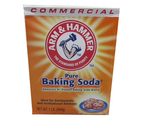 Arm & Hammer™ 84104 White (Sodium Bicarbonate) Baking Soda Powder - 454 Gram (1 lb) Box