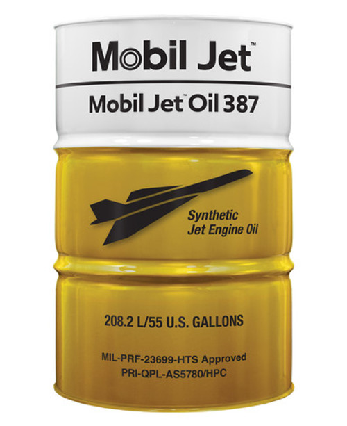 Mobil™ Jet™ Oil 387 Orange MIL-PRF-23699 Spec Synthetic Jet Engine Oil - 55 Gallon Drum