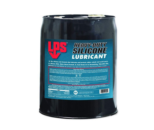 LPS® 01505 White Heavy-Duty Water-Based Silicone Lubricant - 5 Gallon Pail