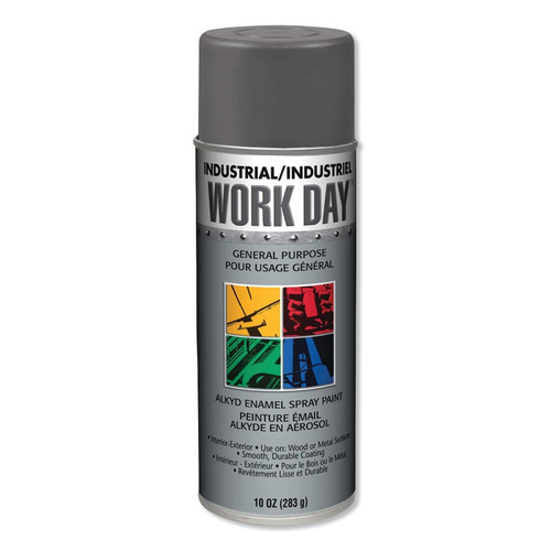 KRYLON® 44207 Industrial Work Day™ Dark Gray Alkyd Enamel Paint - 283 Gram (10) oz Aerosol Can