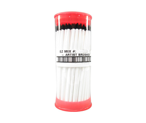 E-Z MIX® 76100 White Plastic 5" Touch Up Artist Brushes - 100/Tube