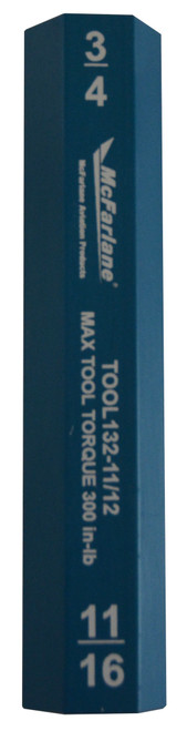 McFarlane® TOOL132-11/12 Anodized Blue 11/16" and 3/4" Push-Pull Control Wrench