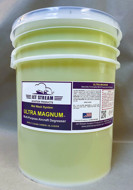 JET STREAM® UMG5 ULTRA MAGNUM™ Yellow Concentrate Aircraft Carbon Soot Cleaner & Degreaser - 5 Gallon Pail