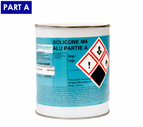 MÄDER AERO BOLICONE M4 Silver PART-A Aluminum Coating - 0.87 Kg Can