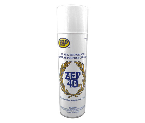 ZEP® 322901 40™ LV 4 White Mint Scent Non-Streaking Multi-Surface Cleaner - 18 oz Aerosol Can - 12/Case