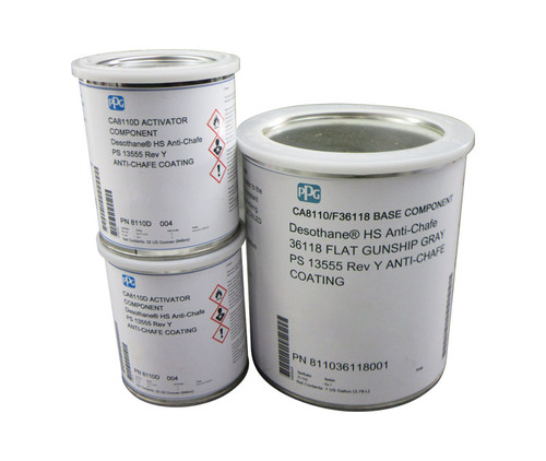 PPG® Desothane® CA8110/FS#36118 Gray PS 13555 Spec Flat Anti-Chafe Topcoat - Gallon Kit - 10 Each