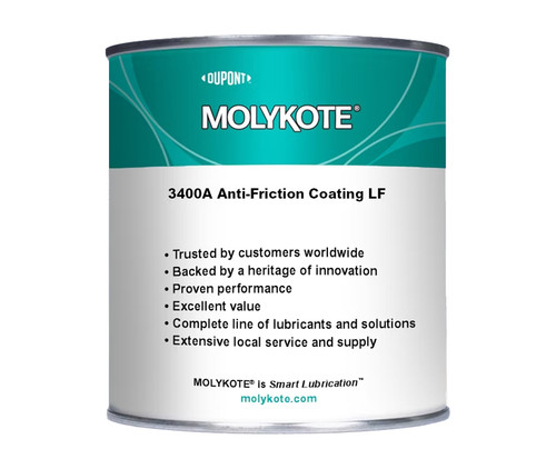 DUPONT™ MOLYKOTE® 3400A Gray Anti-Friction Coating - 500g Can