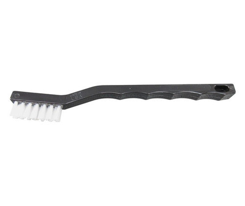 Gordon Brush 21N Black 7-3/16" x 7/16" Handle 3 x 7 Row 0.012" Nylon Bristle Scratch Brush - 12/Pack