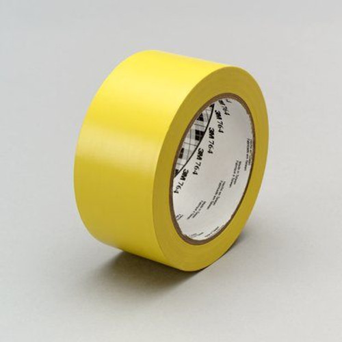 3M™ 021200-43177 Scotch® 764 Yellow 5 Mil General-Purpose Vinyl Tape - 1" x 36 Yard Roll - 36 Each