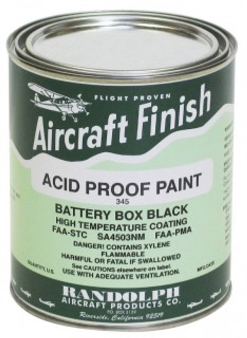 RANDOLPH 345 Black Acid Proof Battery Box Paint - Gallon Can