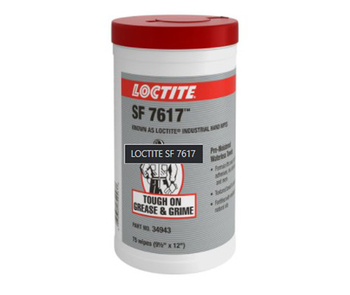 Henkel 337637 LOCTITE® SF 7617 White 9.5" x 12" Industrial Hand Cleaning Wipes - 75 Wipe/Tub