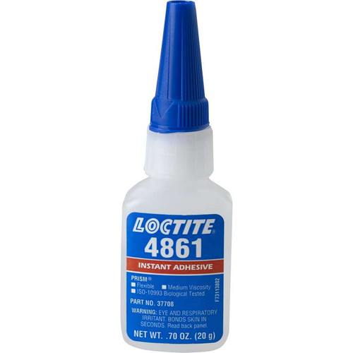 Henkel 37708 LOCTITE® 4861™ PRISM® Instant Adhesive - 20 Gram (.70 oz) Bottle - 10 Each