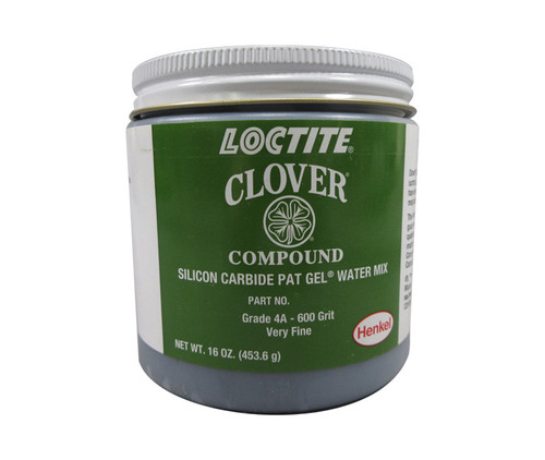 Henkel 39554 LOCTITE® CLOVER® Gray Grade 4A / 600 Grit Grit Silicon Carbide Pat Gel Water Mix Paste - 453.6 Gram (16 oz) Can