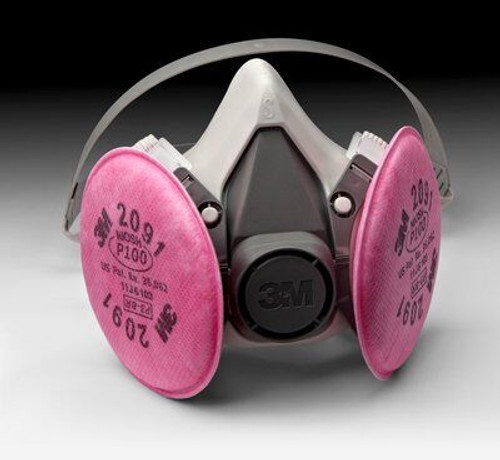 3M™ 6191 Gray/Pink Small Half Face-Piece Reusable Respirator Assembly