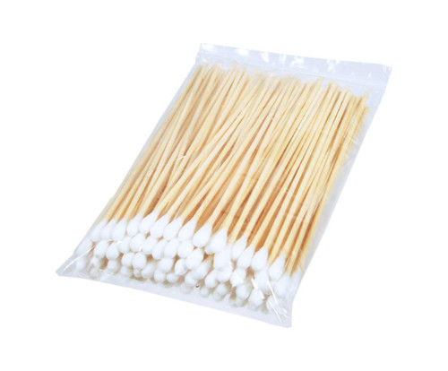 Purewipe® 568186 Wood BMS 15-5G, Class A & AMS 3819C, Class 1, Grade A, Form 1 Spec 6" 100% USP Cotton Swabs - Pack of 100