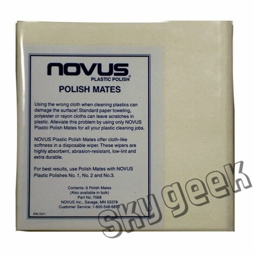 NOVUS 7069 Polish Mate Polishing Cloths - 6-Pack