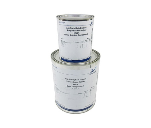 AkzoNobel 8B6A Laminar® X-500 Black PWA 36013/DHMS C4.13 Type II Spec Polyurethane Conductive Coating - 1.25 Gallon Kit