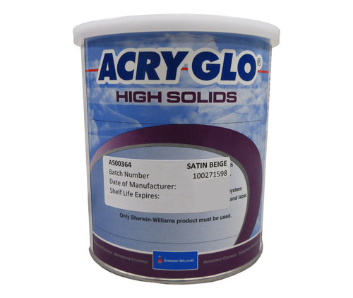 ACRY-GLO® AS00364 Satin Beige High-Solids Acrylic Urethane Paint - 3/4 Quart Can