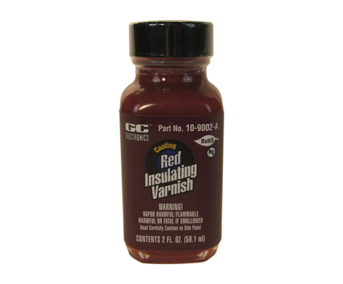 GC™ Electronics 10-9002 Red Electrical Insulating Varnish - 2 oz Bottle - 10/Pack